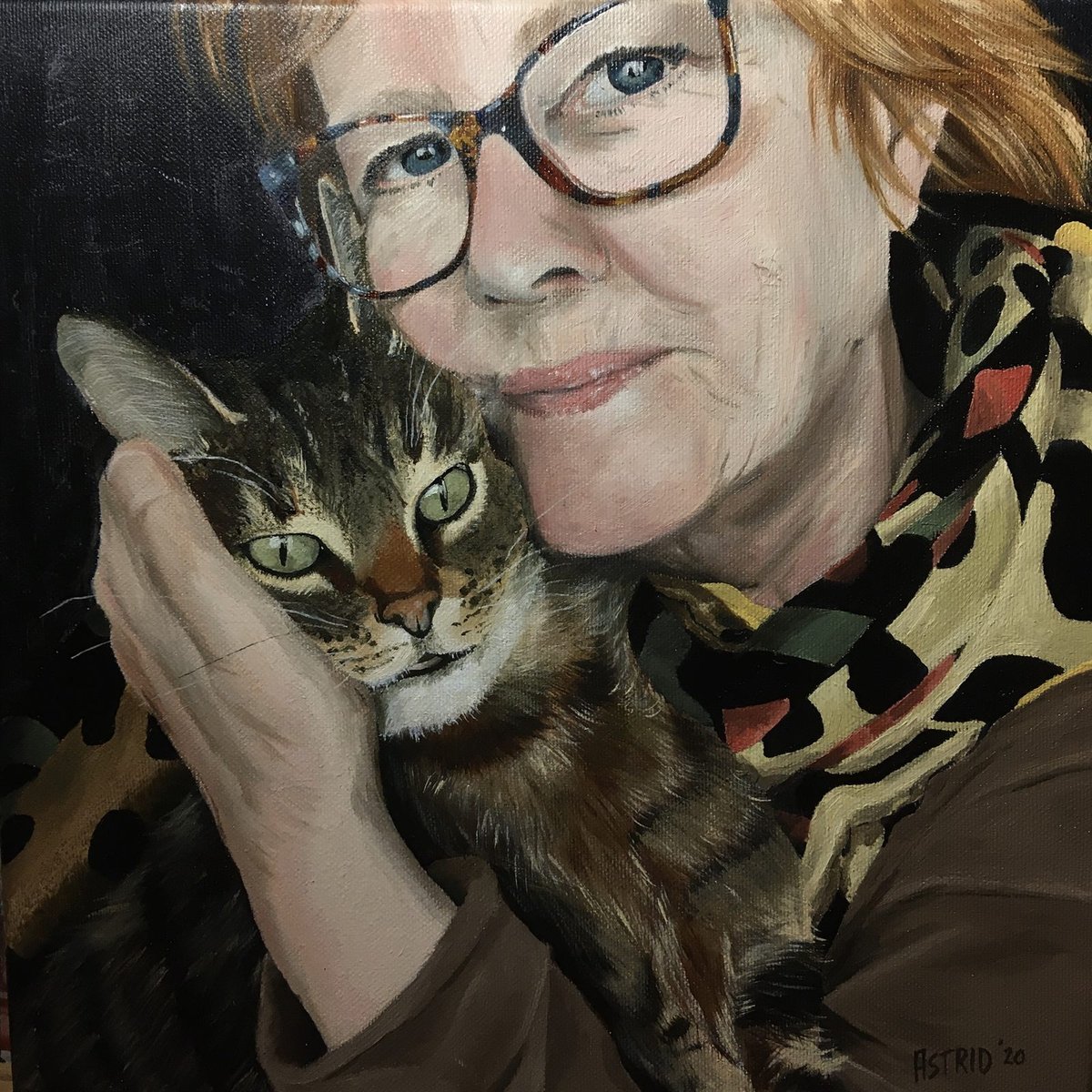 Portrait 20/003, 2020 — calm profile illuminated by neutral tones.