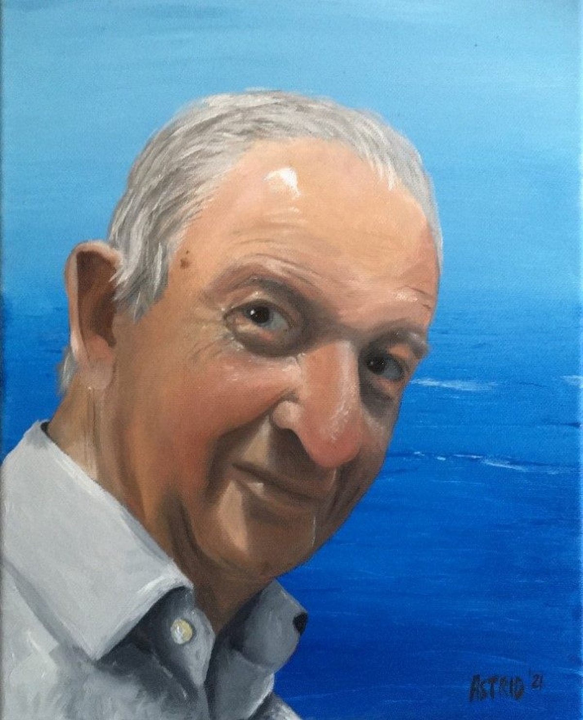 Portrait 21/004, 2021 — expressive eyes in a close-up study.